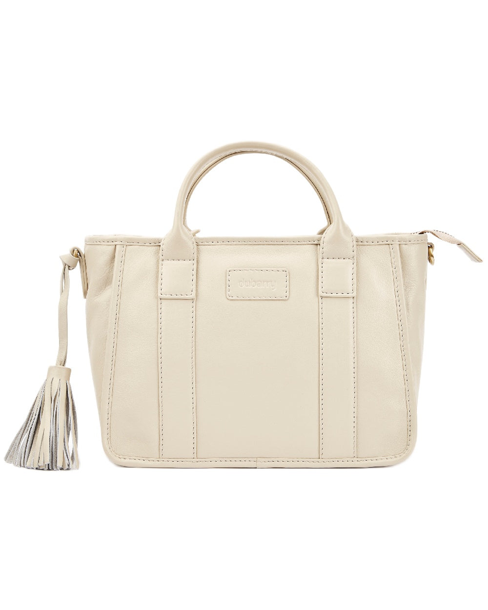 Oyster Coloured Dubarry Womens Ramelton Leather Handbag on white background