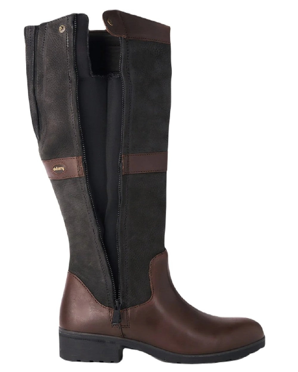 Black Brown coloured Dubarry Womens Sligo Country Boots on white background