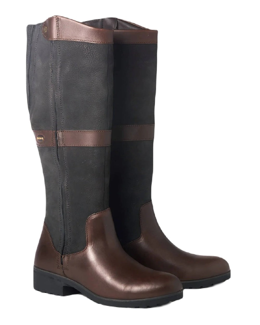 Black Brown coloured Dubarry Womens Sligo Country Boots on white background