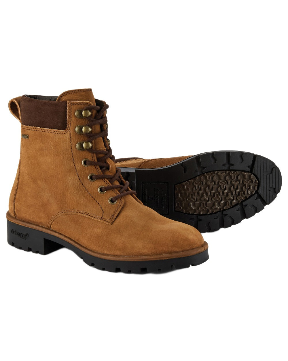 Brown Coloured Dubarry Womens Strokestown Boots on white background