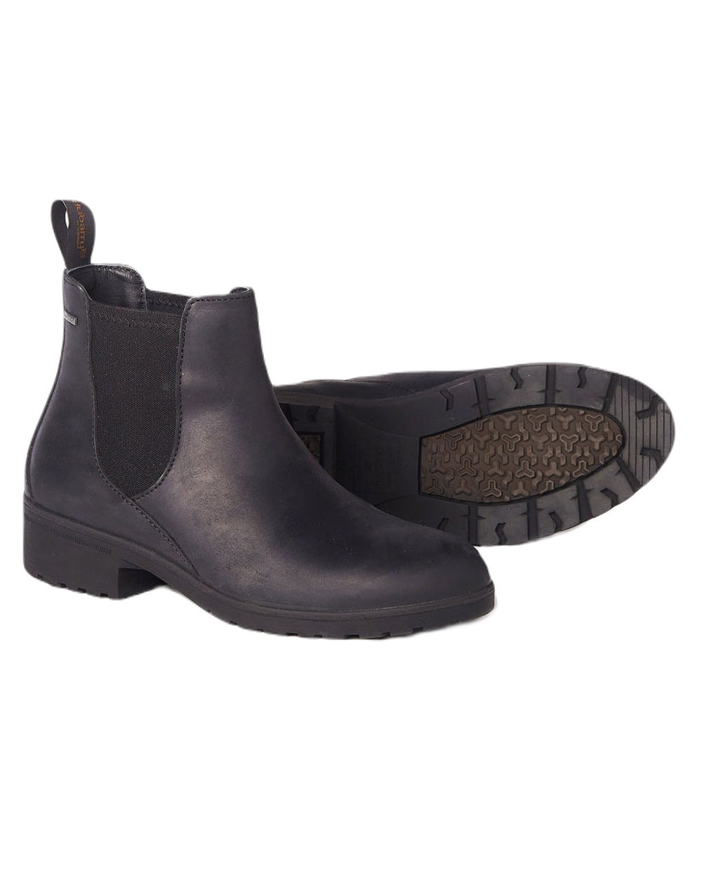 Black coloured Dubarry Womens Waterford Chelsea Boots on white background