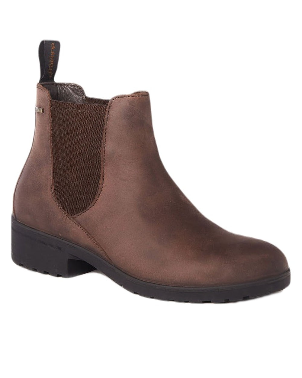 Old Rum coloured Dubarry Womens Waterford Chelsea Boots on white background