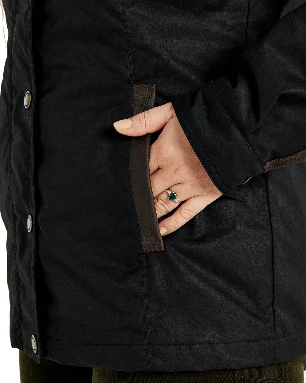 Dubarry Mountrath Waxed Jacket in Black