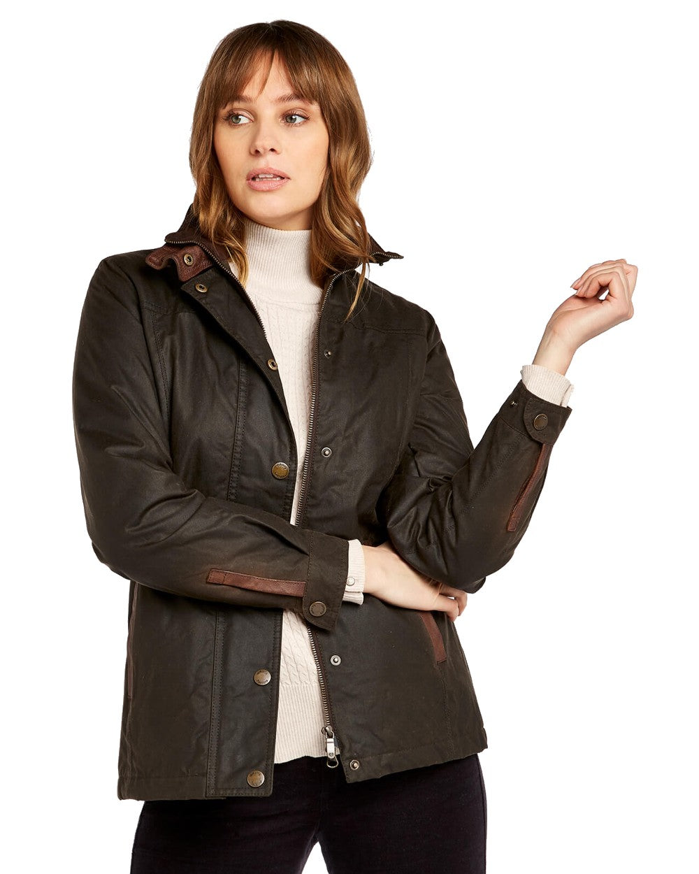 Dubarry Mountrath Waxed Jacket in Olive