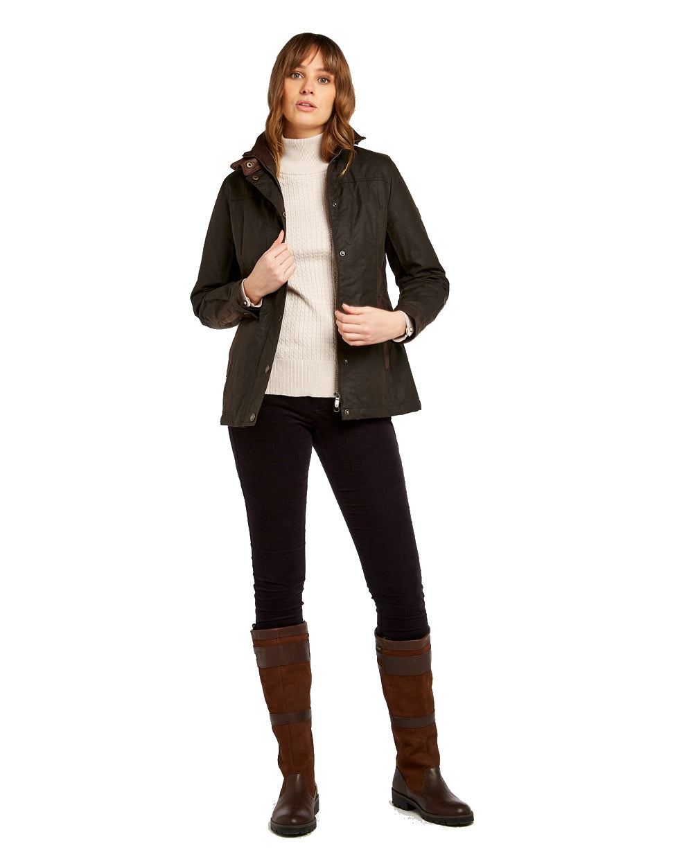 Dubarry Mountrath Waxed Jacket in Olive