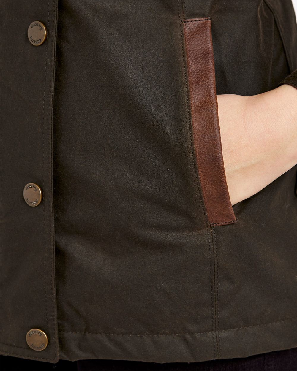 Dubarry Mountrath Waxed Jacket in Olive
