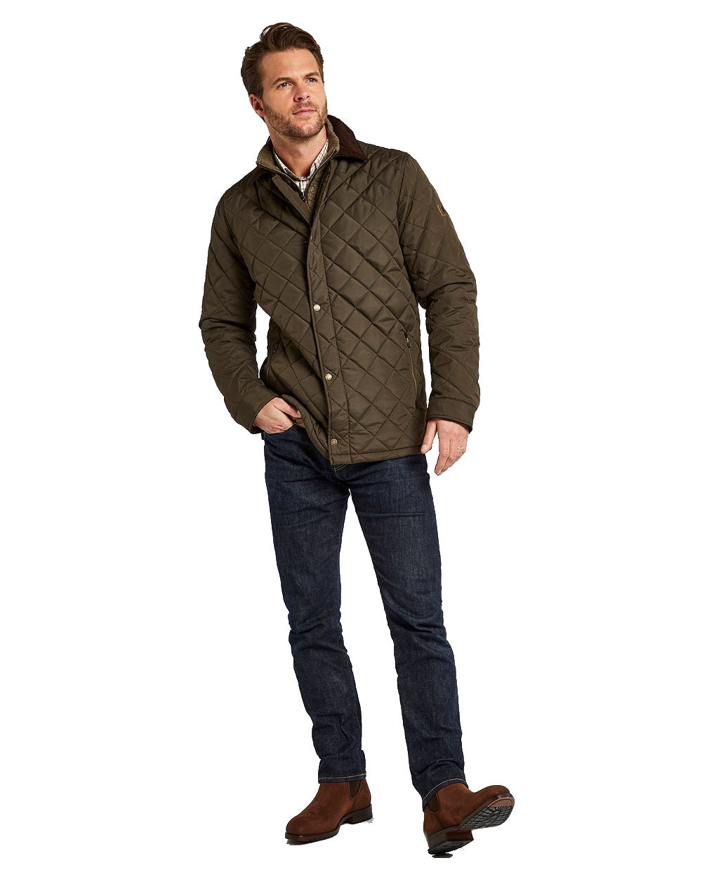 Dubarry Mountusher Quilted Jacket in Olive 