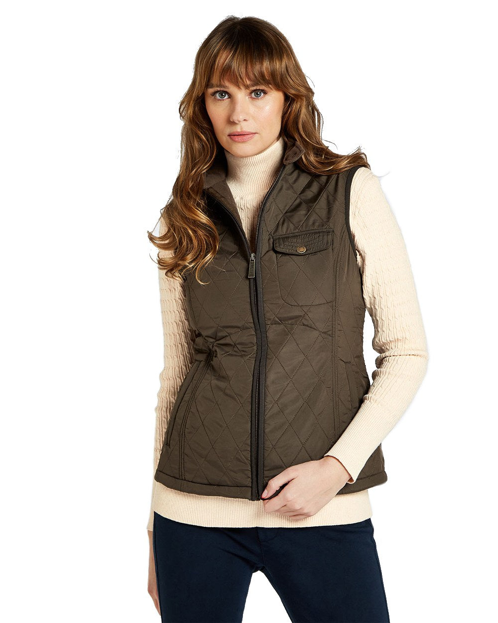 Dubarry Rathdown Quilted Gilet in Olive