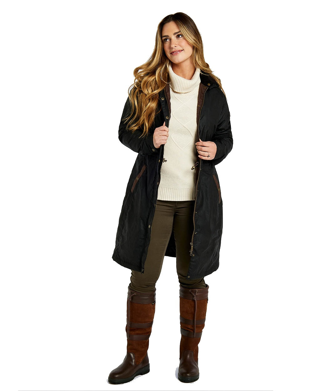 Dubarry Redington Wax Coat in Black