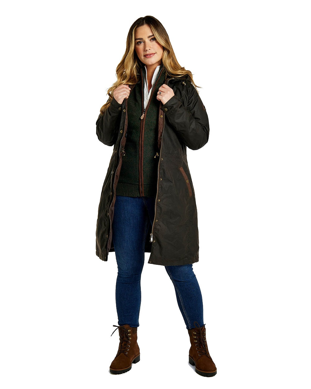 Dubarry Redington Wax Coat in Verdigris