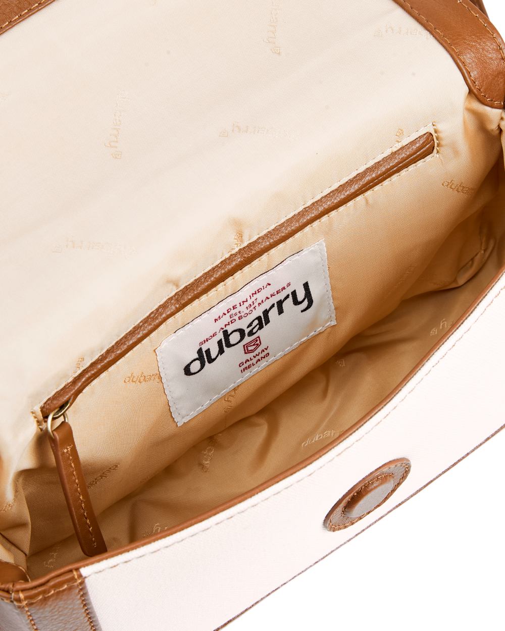 Caramel coloured Dubarry Hillsbrook Cross Body Bag on white background