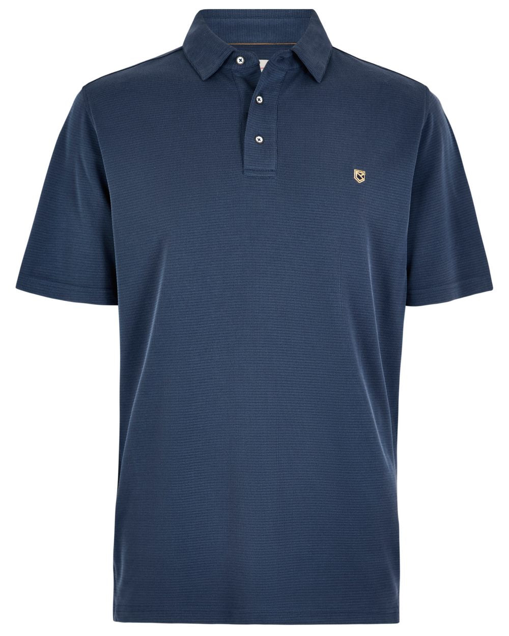 Navy coloured Dubarry Mens Gilligan Tencel Modal Polo T-Shirt on white background