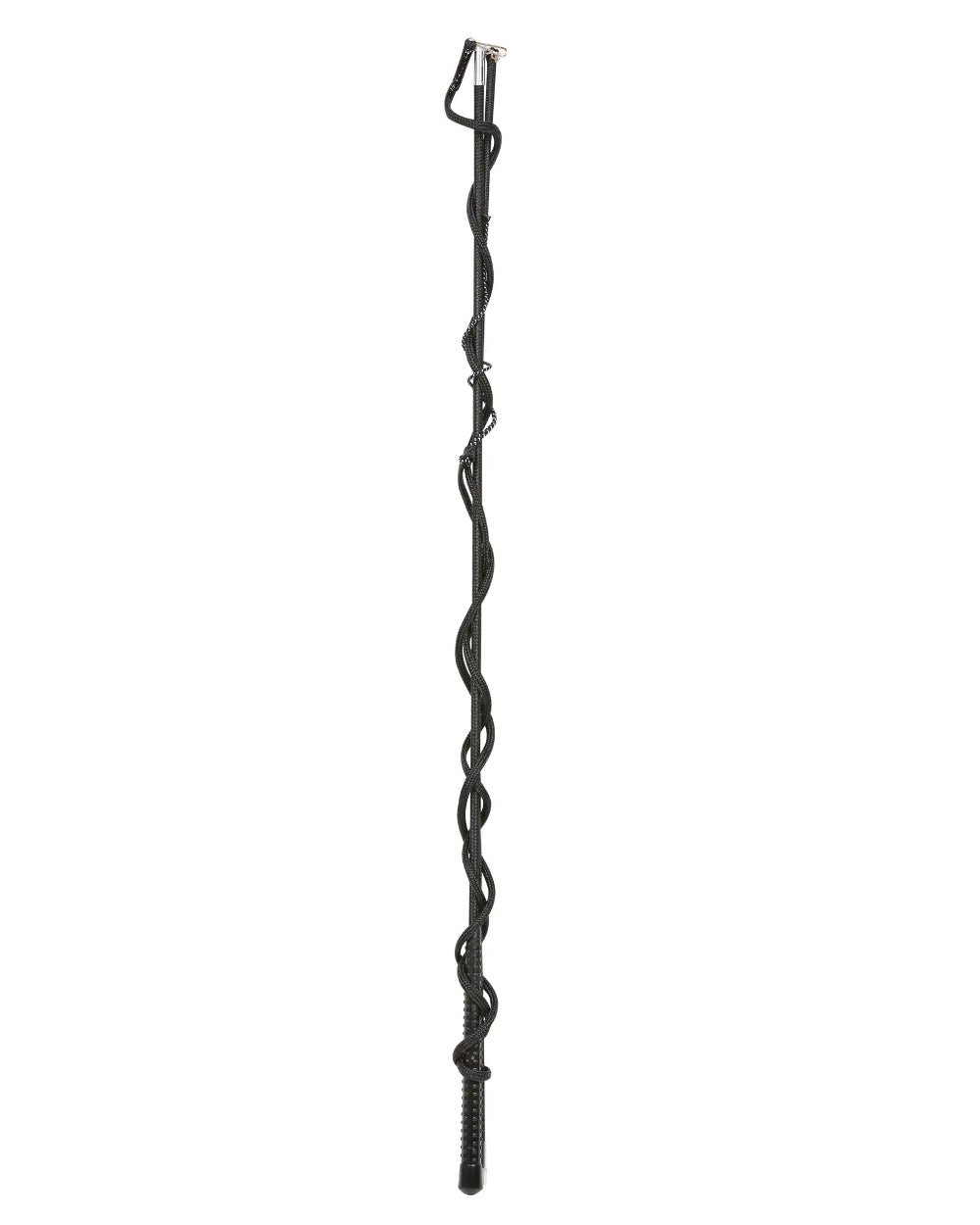 Black coloured Dublin 2 Piece Lunge Whip on white background