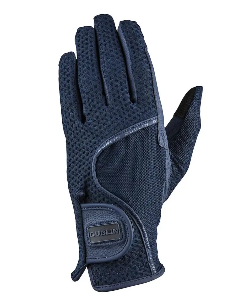 Navy Coloured Dublin Airflow Honeycomb Gloves on white background