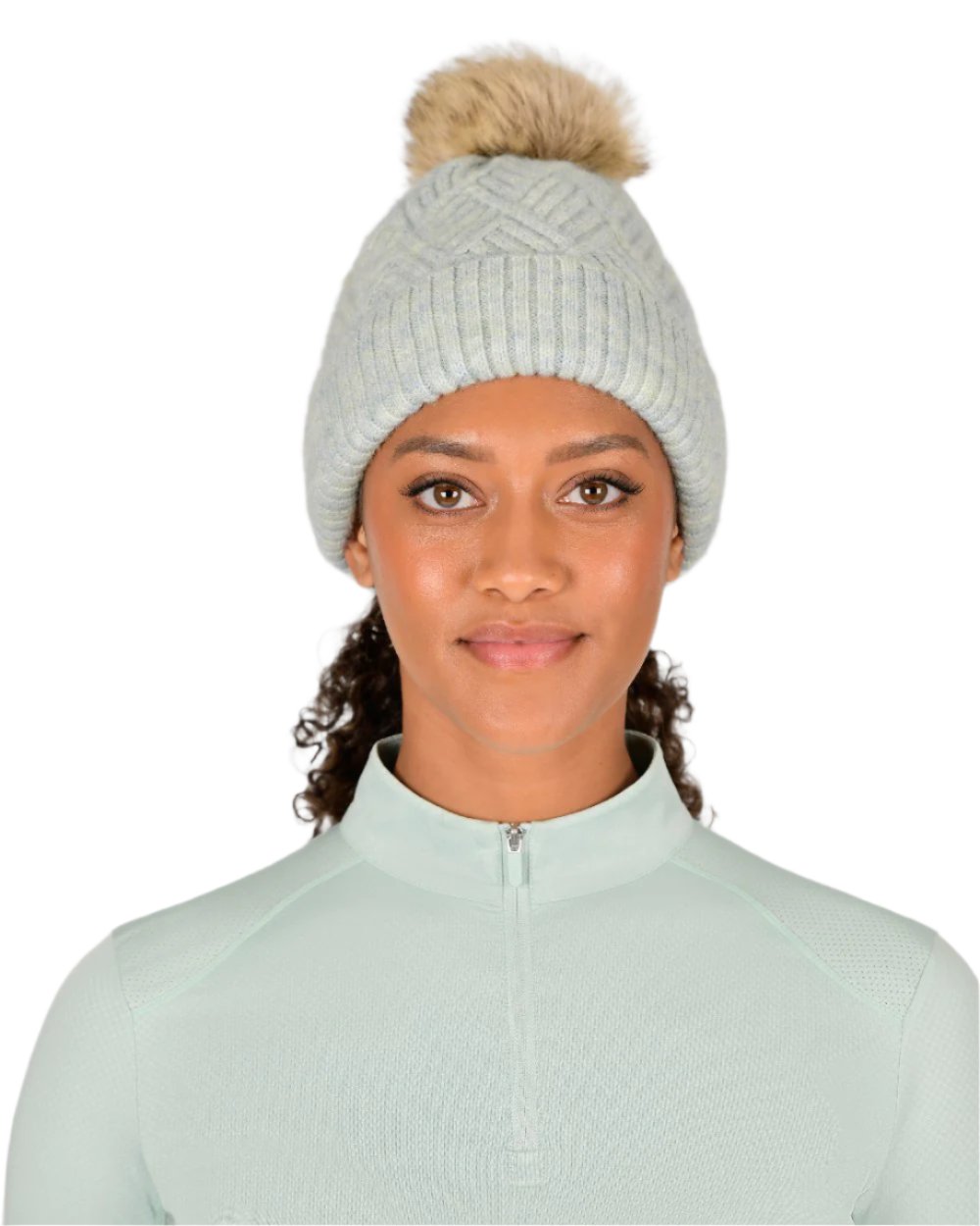 Green Marle coloured Dublin Bea Beanie on white background