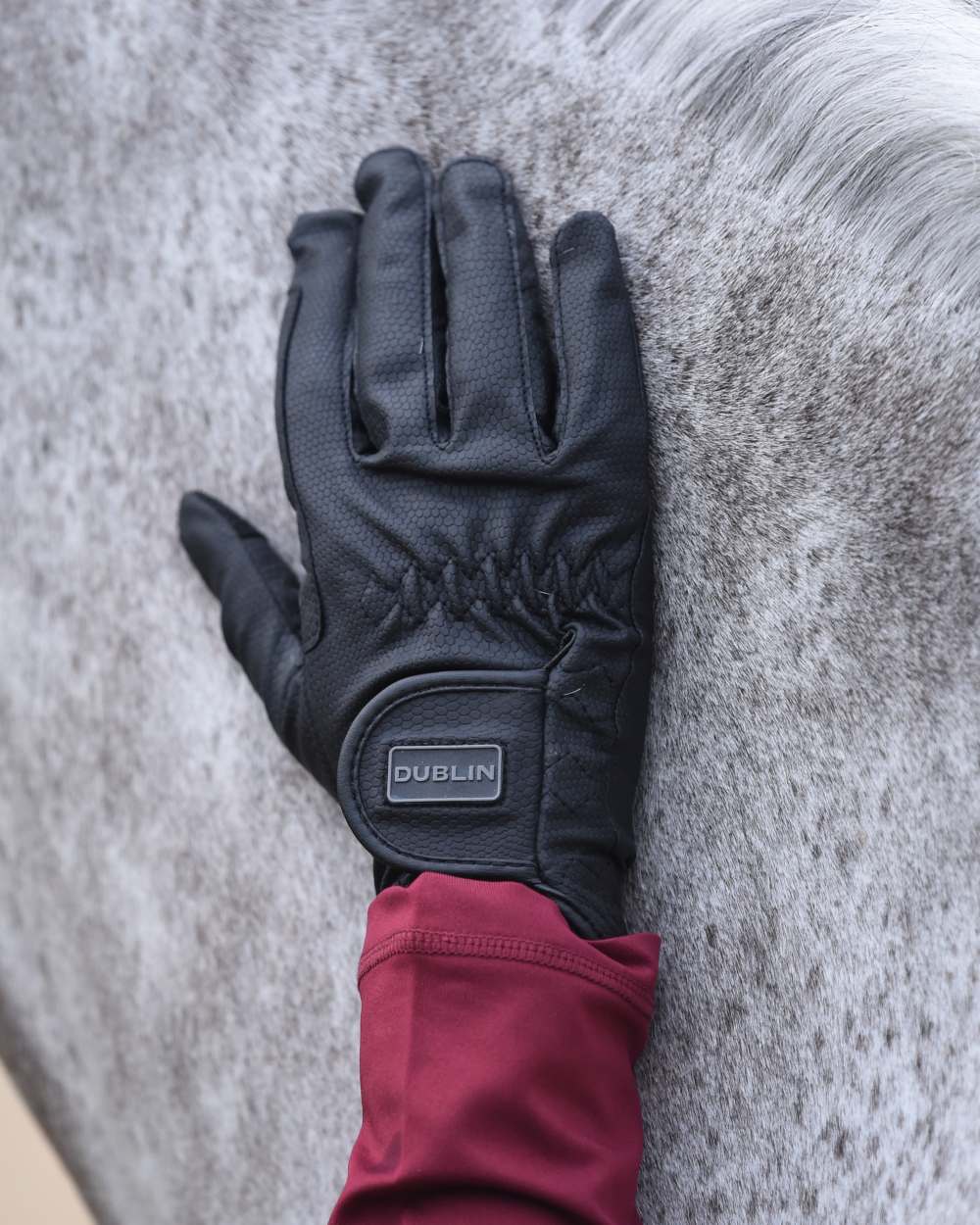 Black Coloured Dublin Every Day Touch Screen Compatible Gloves on outdoor background
