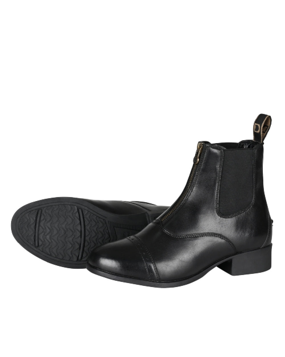 Black Coloured Dublin Foundation Zip Paddock Boots II on white background