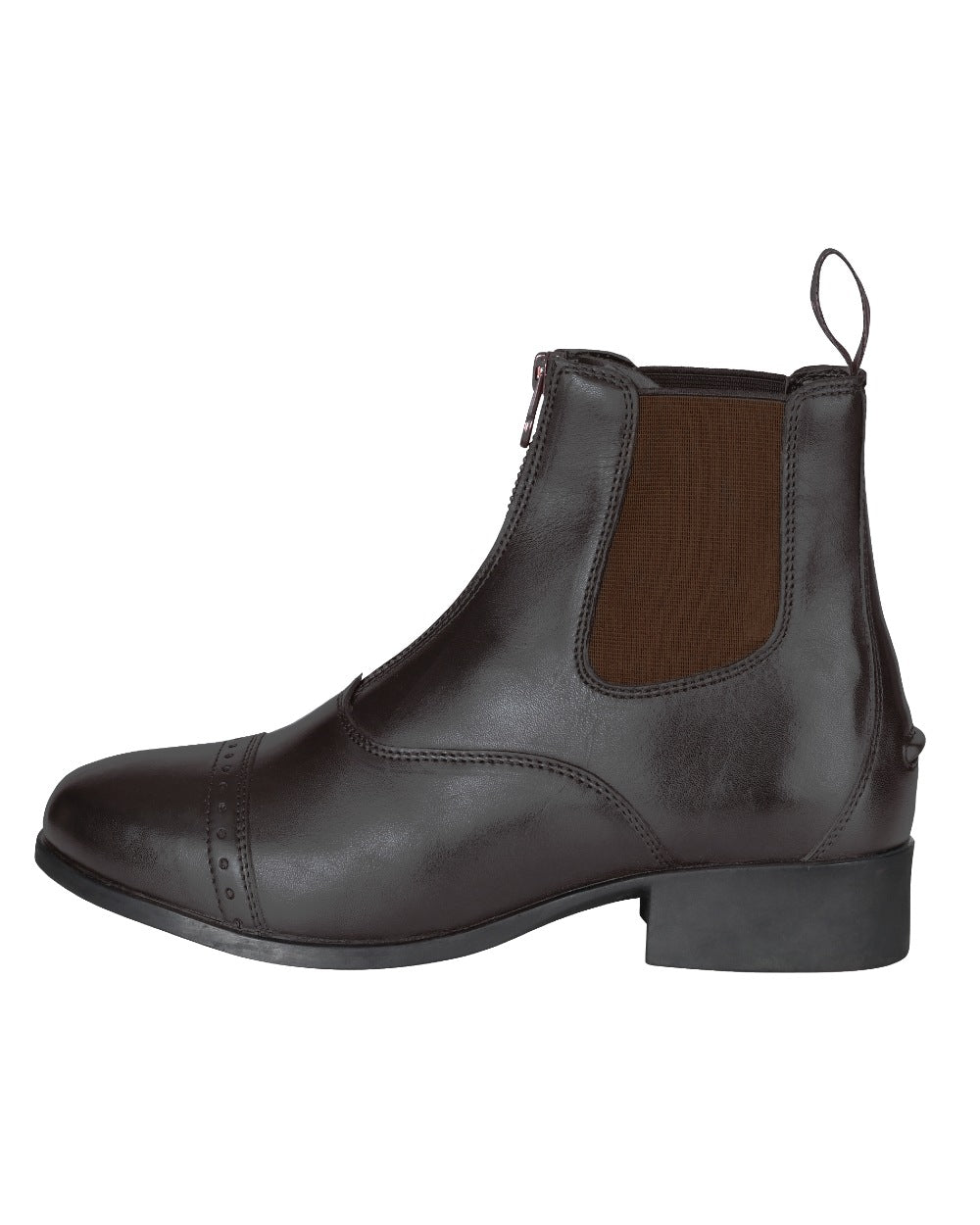 Brown Coloured Dublin Foundation Zip Paddock Boots II on white background