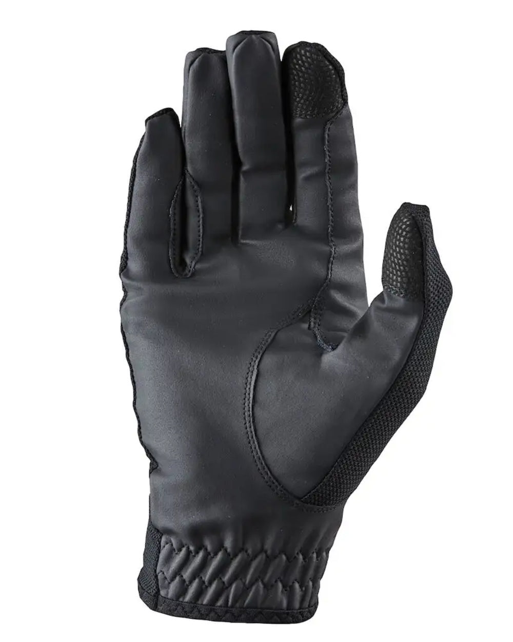Black Coloured Dublin Pull On Cool Mesh Riding Gloves on white background