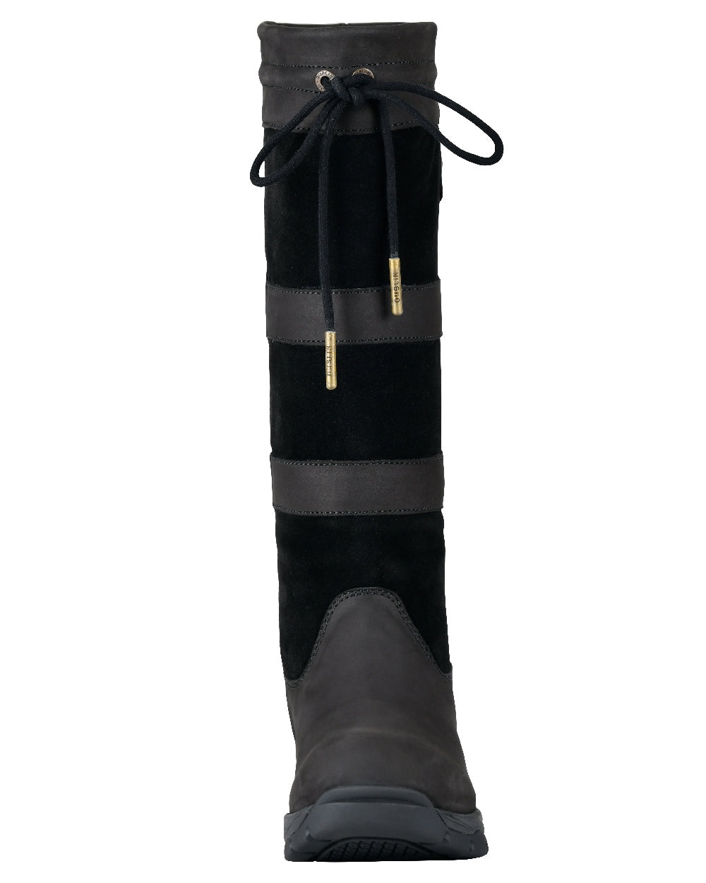Black Coloured Dublin River Boots IV on white background