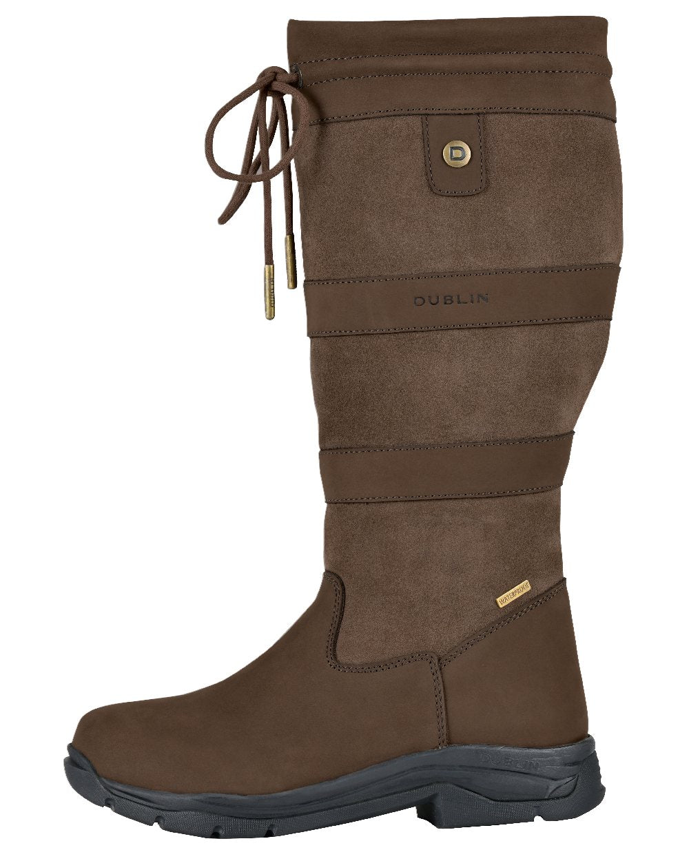 Chocolate Coloured Dublin River Boots IV on white background