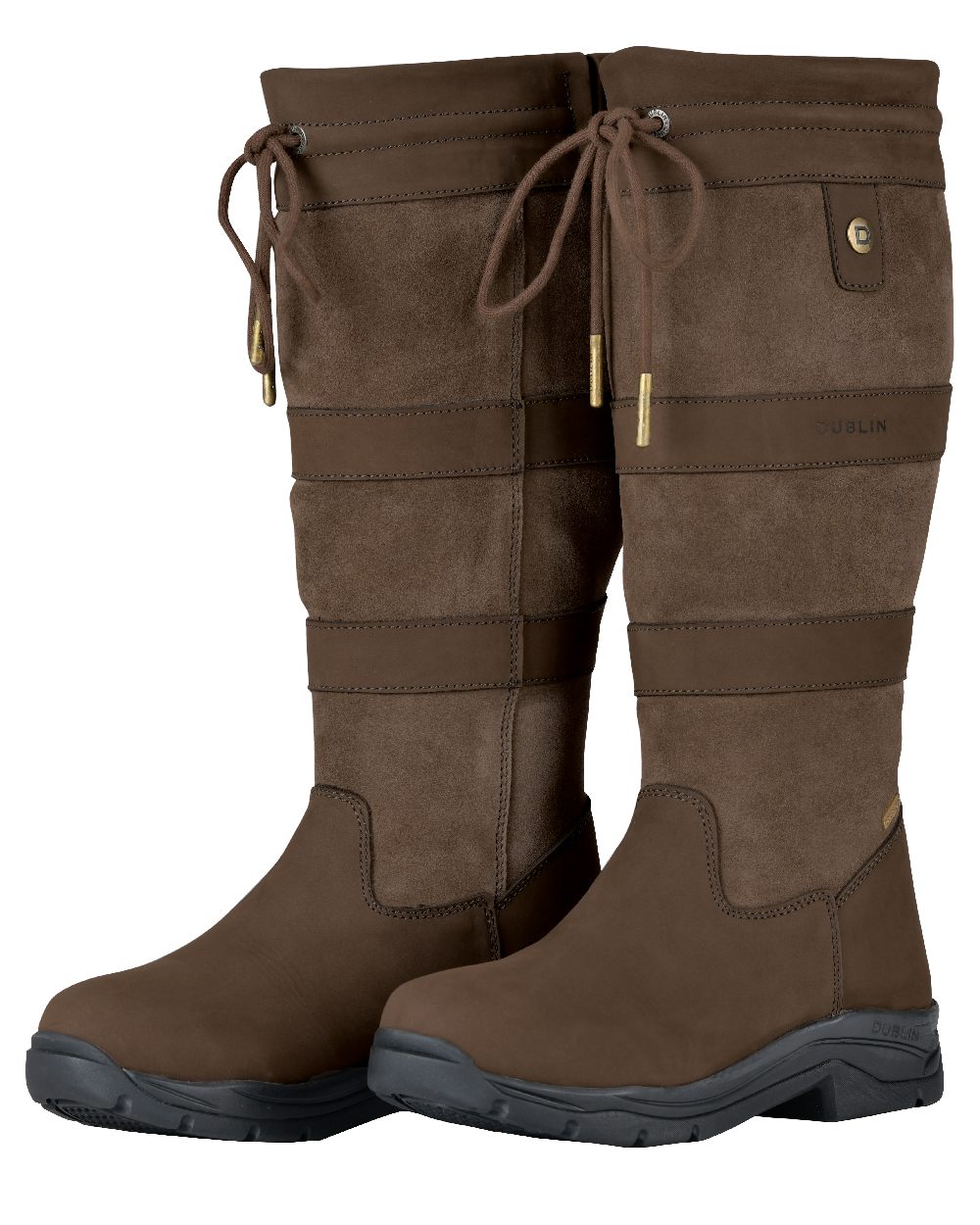 Chocolate Coloured Dublin River Boots IV on white background