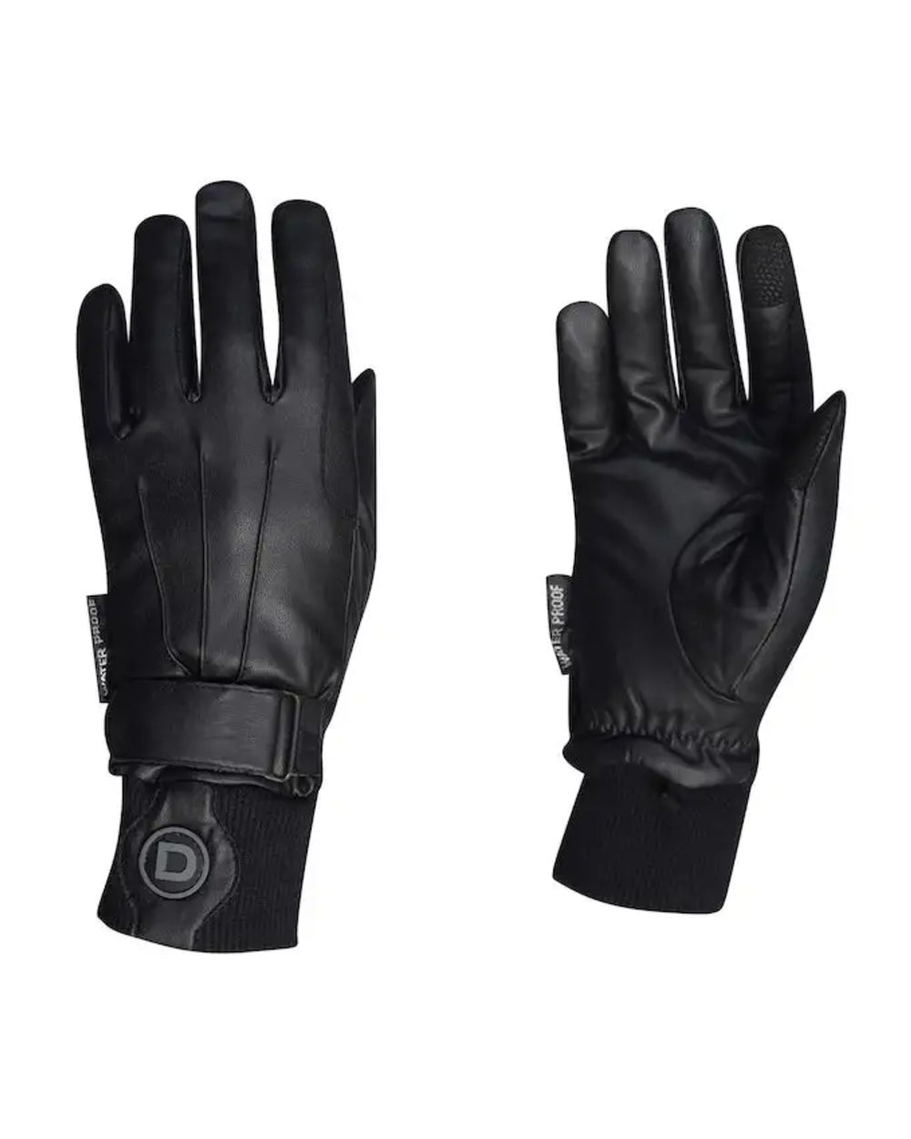Black Coloured Dublin Thinsulate Waterproof Gloves on white background