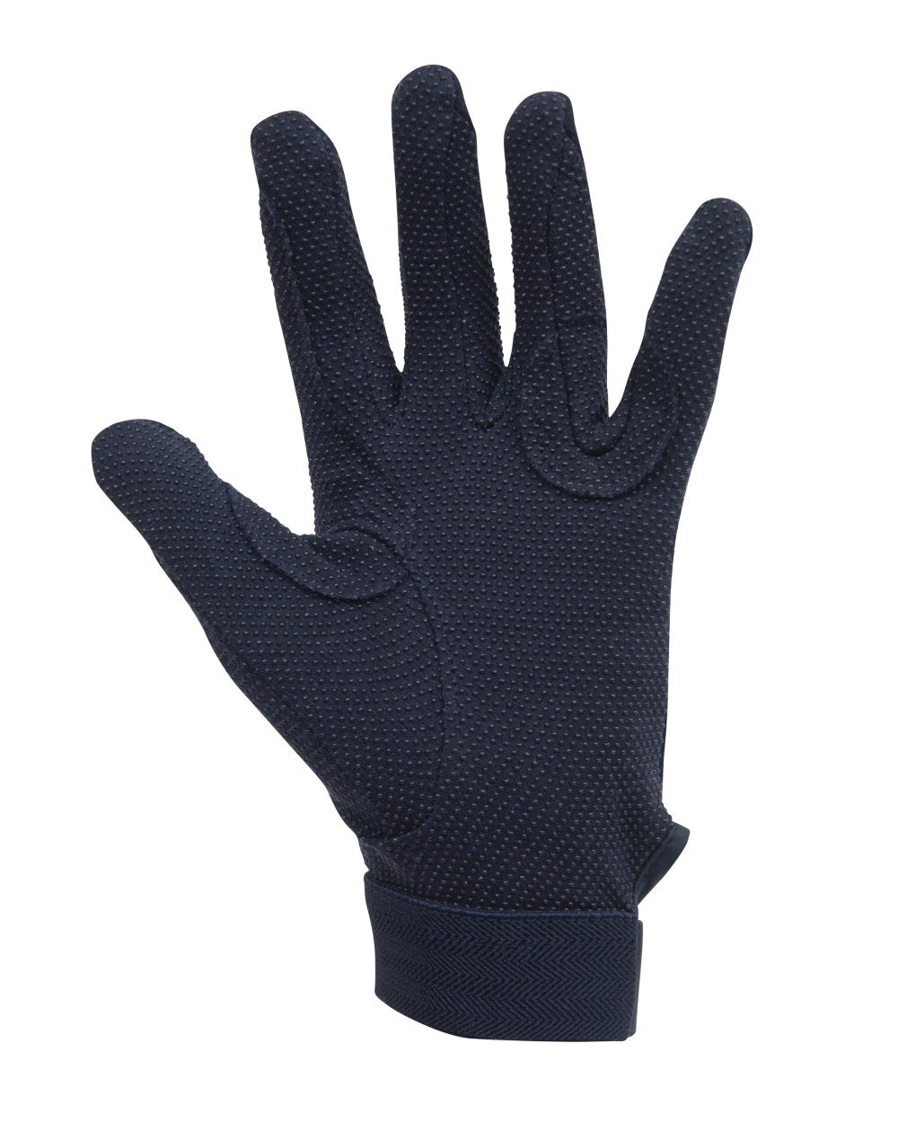 Navy Coloured Dublin Track Riding Gloves on white background
