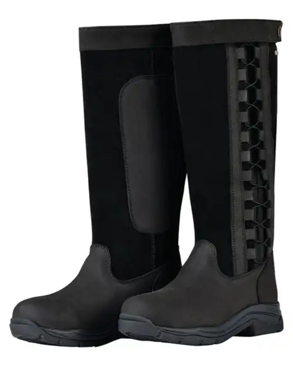 Black Coloured Dublin Womens Pinnacle Boots III on white background