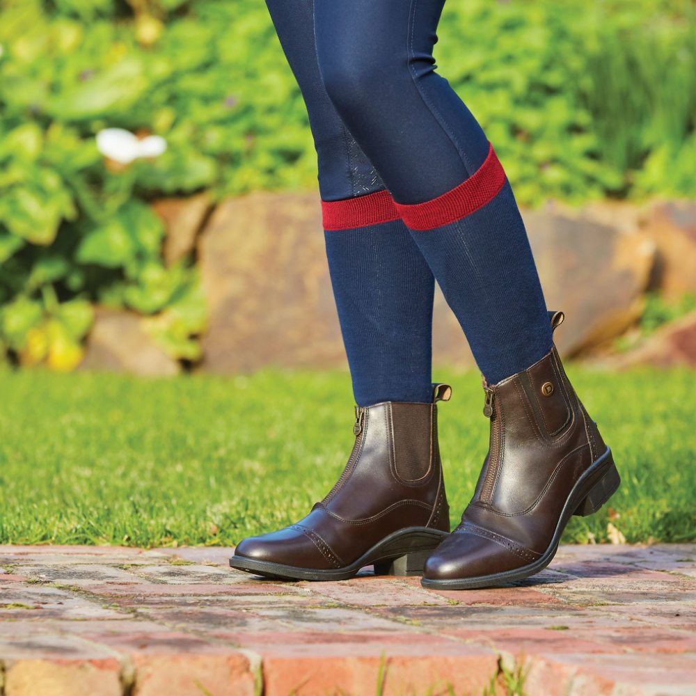 Dublin Rapture Zip Paddock Boots in Brown