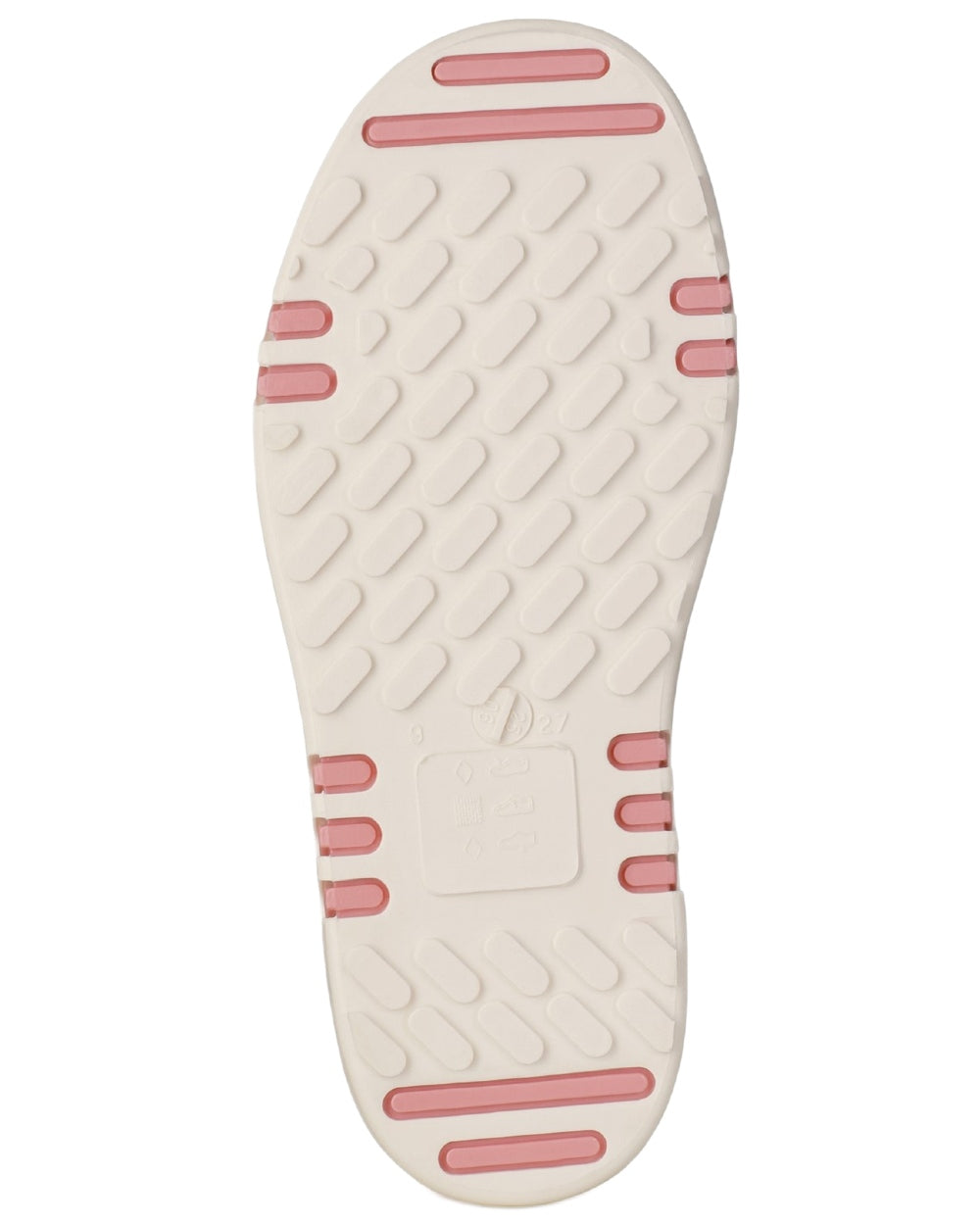 Light Pink White coloured Dunlop Childrens Mini Wellingtons on white background
