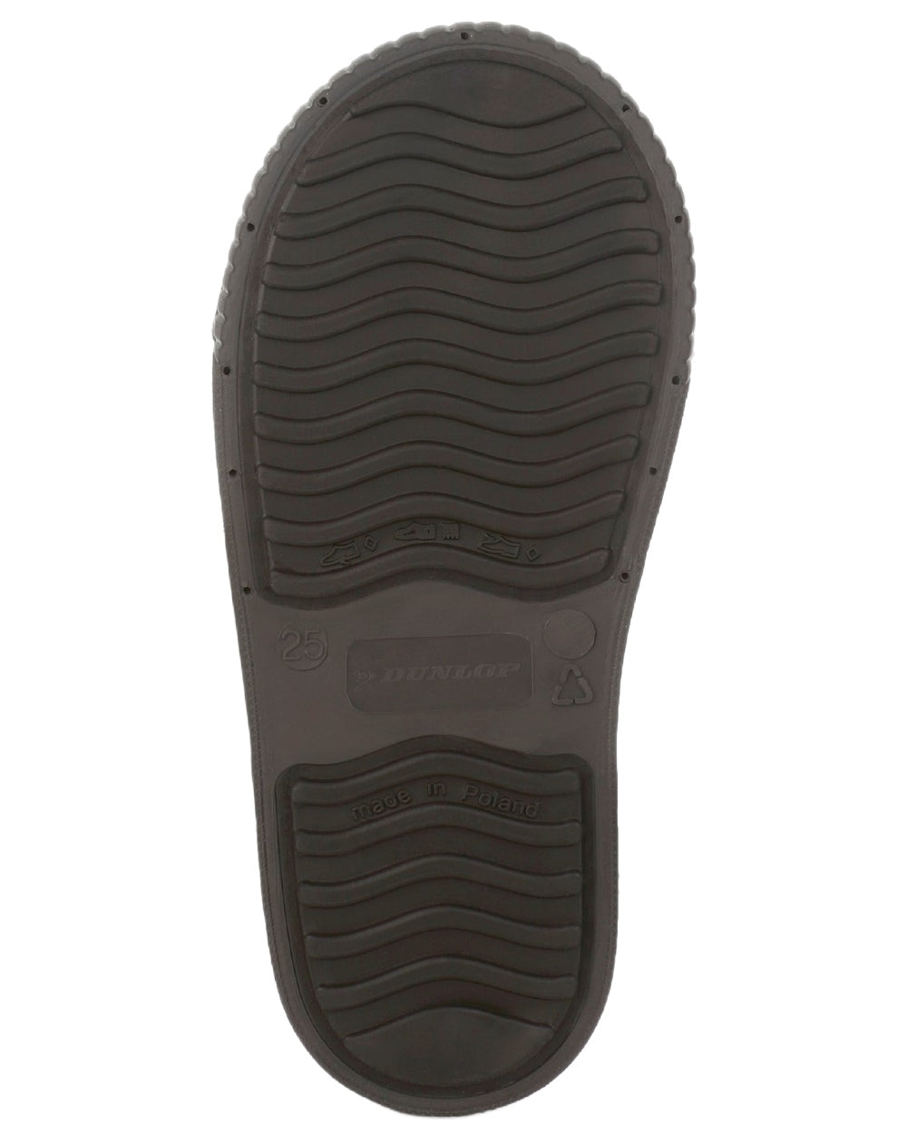 Black coloured Dunlop Childrens Puddle Jumper Faux Fur Lined Wellingtons on white background