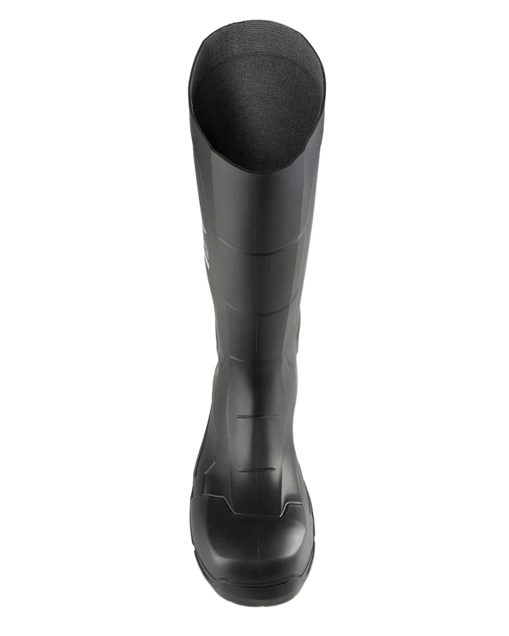 Black Coloured Dunlop JobGuard Full Safety Wellingtons on white background