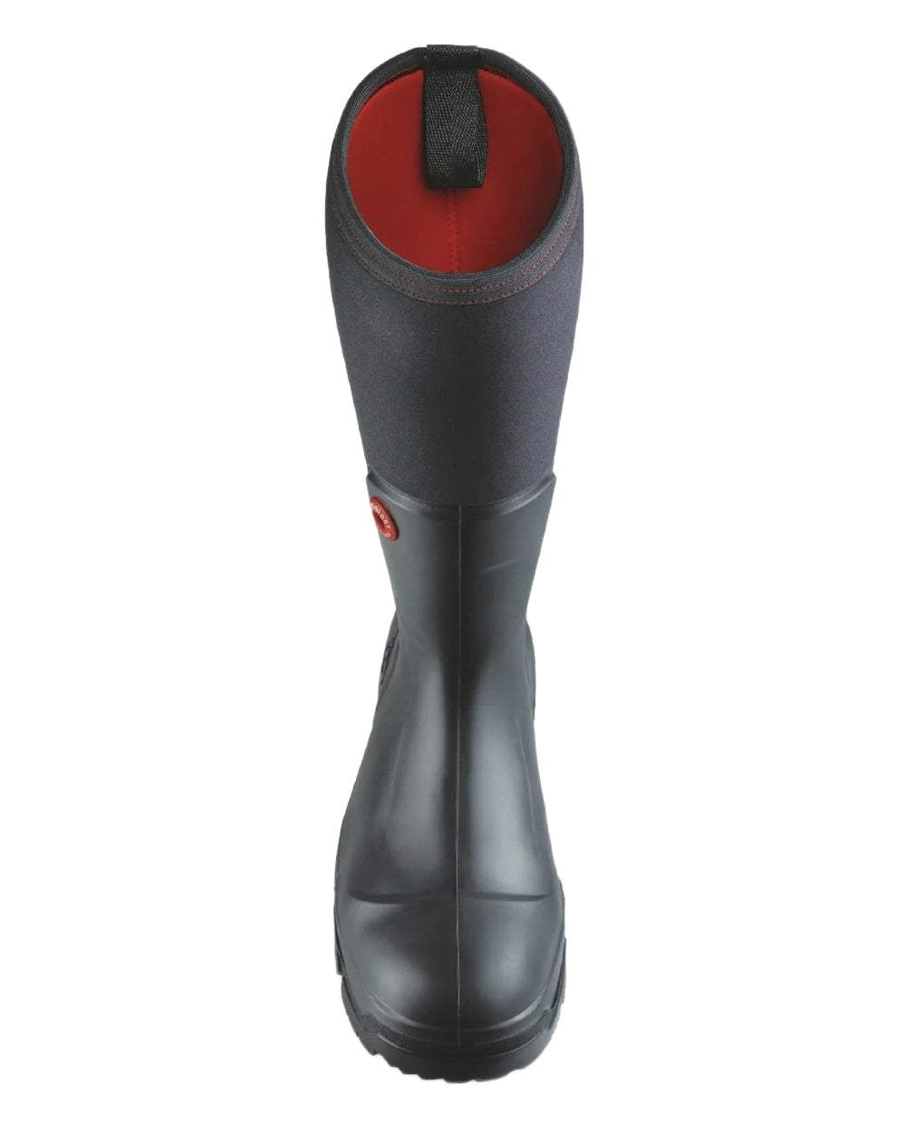 Black Coloured Dunlop Snugboot Pioneer Wellingtons on white background