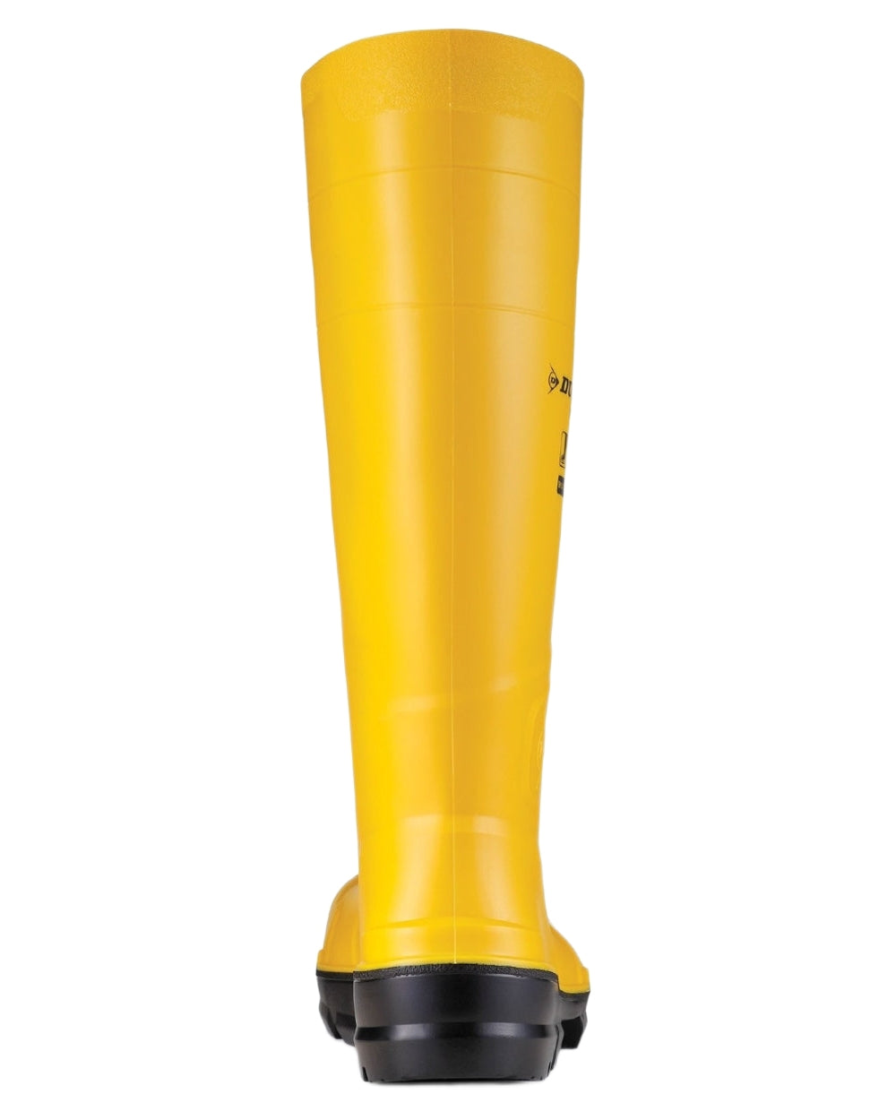 Yellow Coloured Dunlop Work-It Full Safety Wellingtons on white background