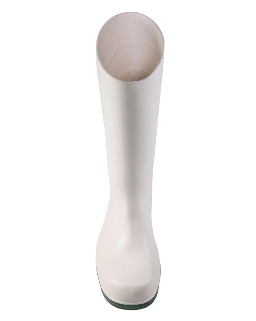 White Coloured Dunlop Work-It Safety Wellingtons on white background