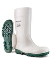 White coloured Dunlop Work-It Safety Wellingtons on white background #colour_white