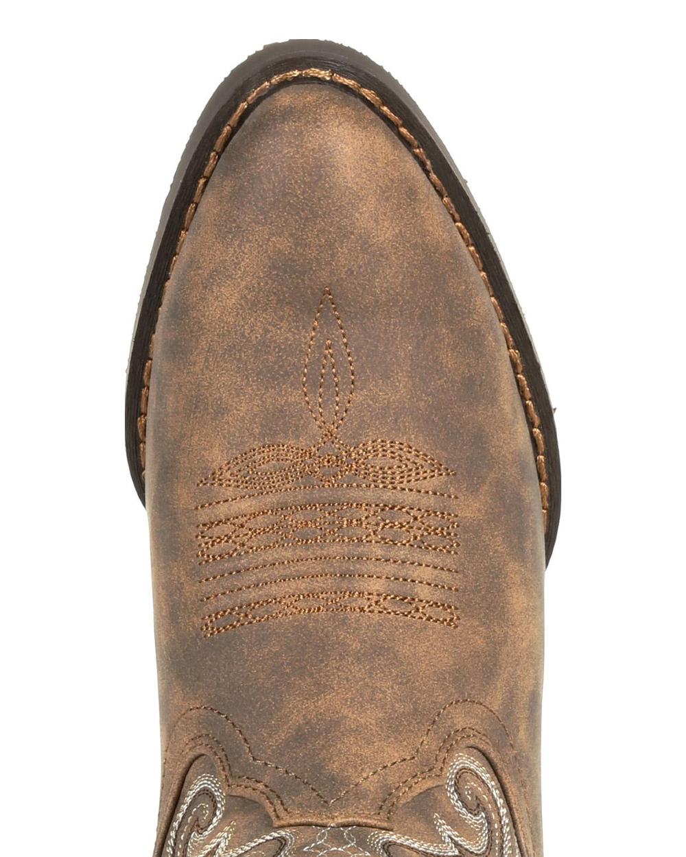 Driftwood coloured Durango Crush Shortie Boots on white background