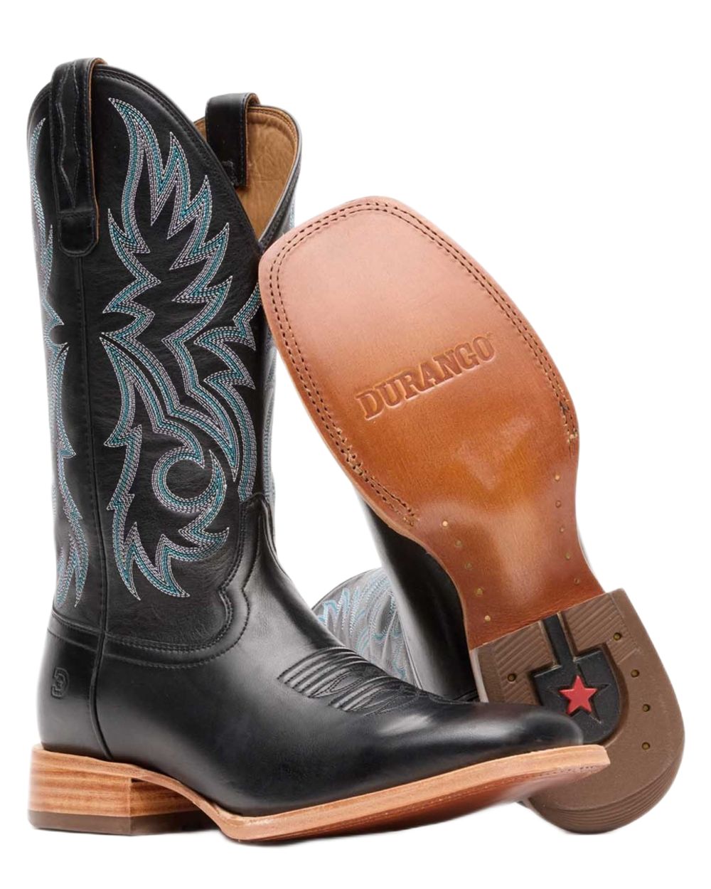Black coloured Durango Mens Arena Pro Elite Western Boots on white background