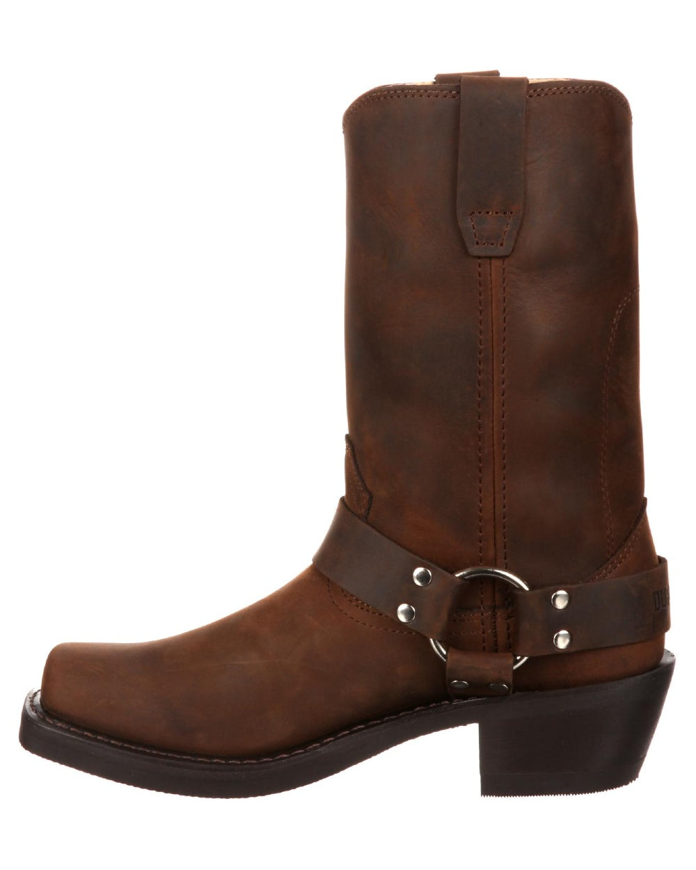 Distressed Brown coloured Durango Mens Harness Boots on white background