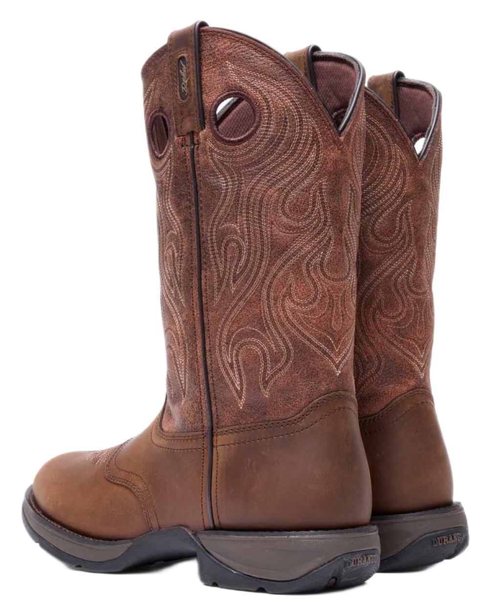 Dusk Velocity Bark Brown coloured Durango Mens Rebel Cowboy Western Boots on white background