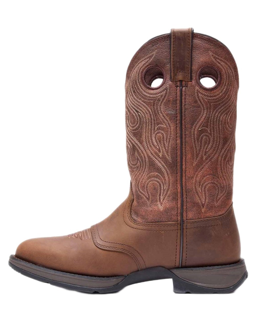 Dusk Velocity Bark Brown coloured Durango Mens Rebel Cowboy Western Boots on white background