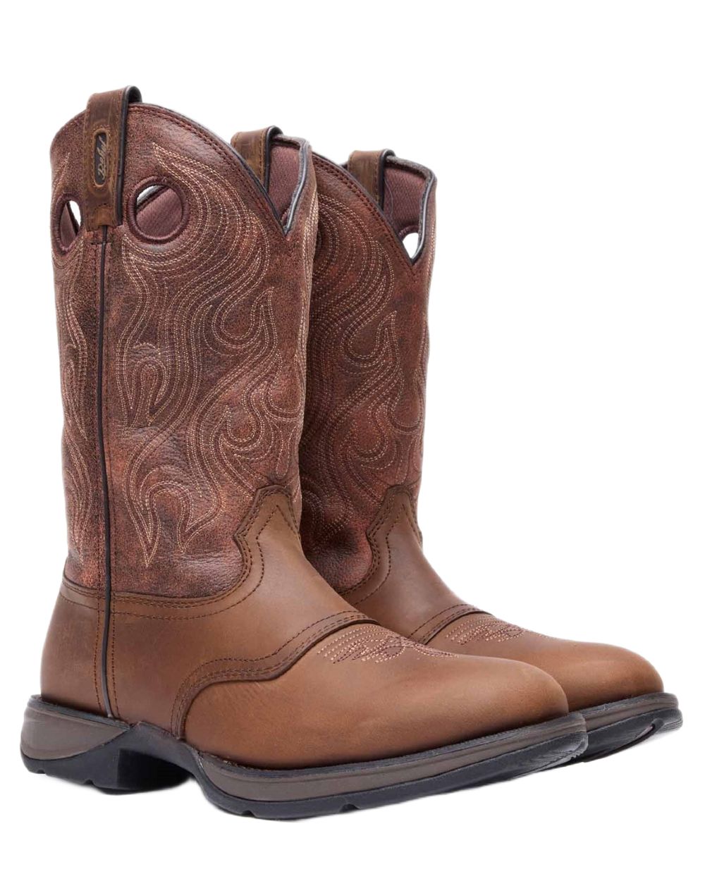 Dusk Velocity Bark Brown coloured Durango Mens Rebel Cowboy Western Boots on white background