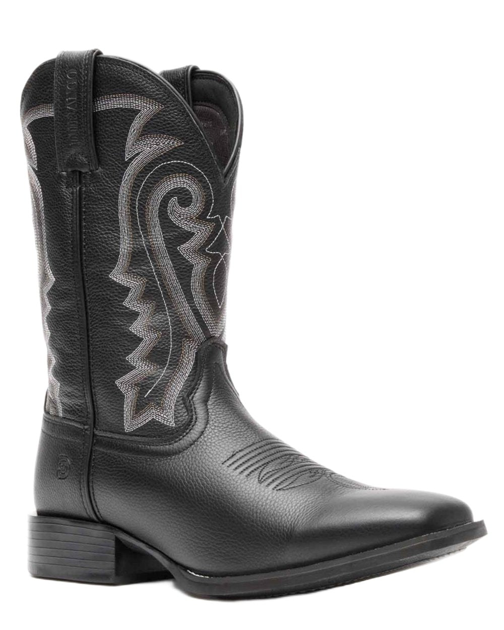 Black coloured Durango Mens Westward Western Cowboy Boots on white background