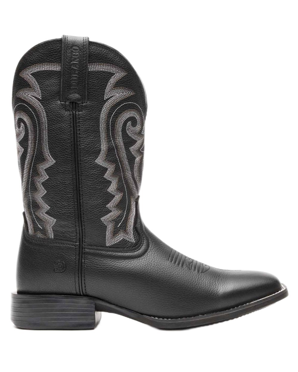 Black coloured Durango Mens Westward Western Cowboy Boots on white background