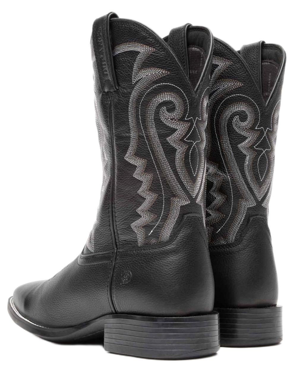 Black coloured Durango Mens Westward Western Cowboy Boots on white background