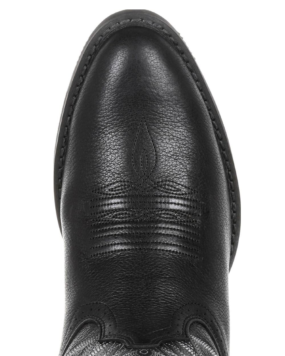 Black Onyx coloured Durango Rebel Frontier Western R-toe Boots on white background