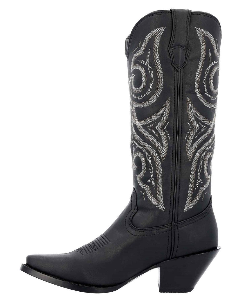 Black coloured Durango Womens 13" Crush Western Boots on white background