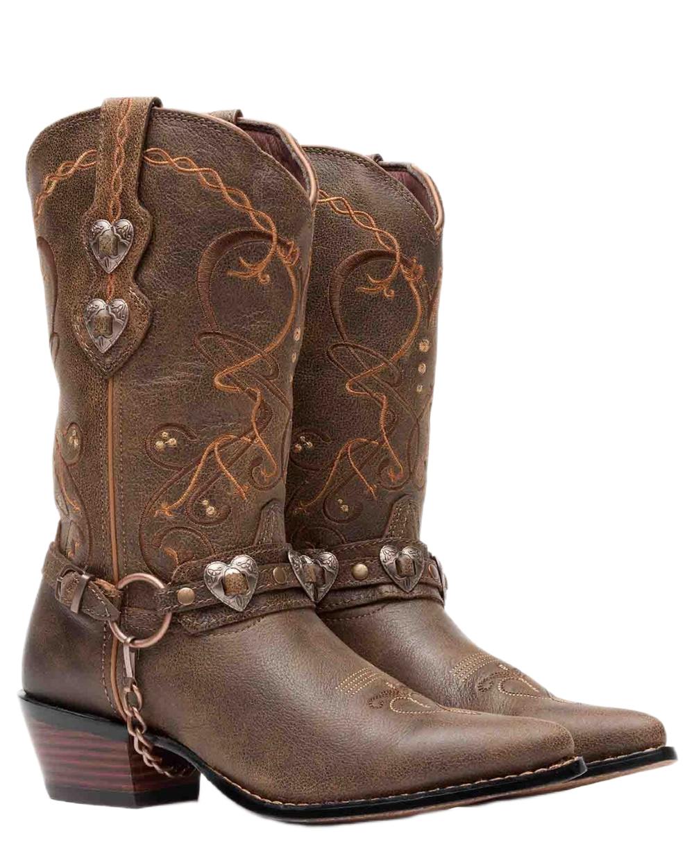Dusk To Dawn coloured Durango Womens Crush Heartbreaker Mid Boots on white background