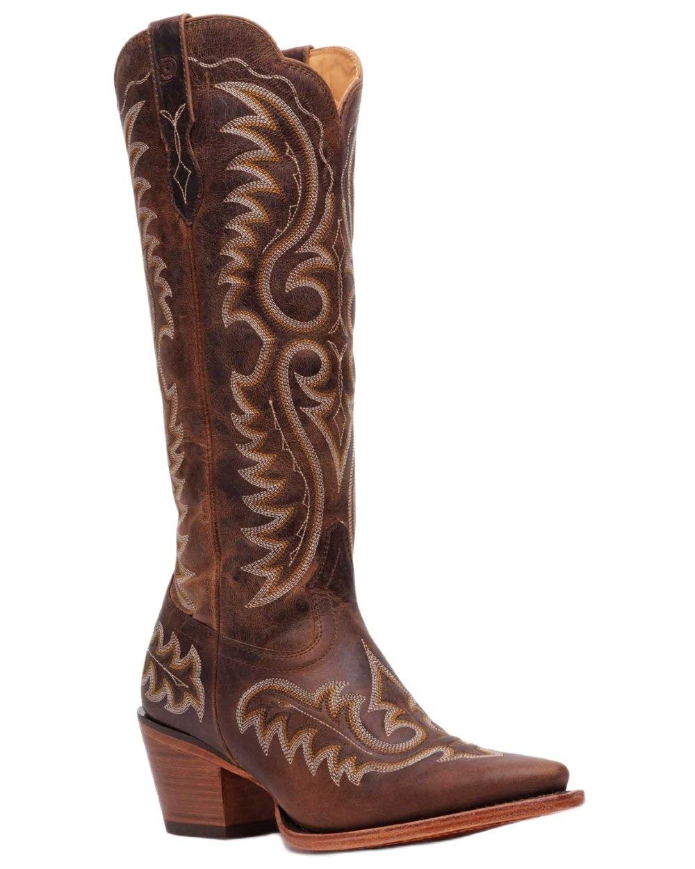 Driftwood coloured Durango Womens Crush Tall Western Boots on white background
